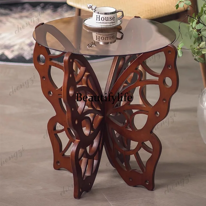 Wood Decoration Coffee Table Nordic Designer Italian Antique Simple Side Table Cute Unique Mesa Auxiliar Lounge Suite Furniture