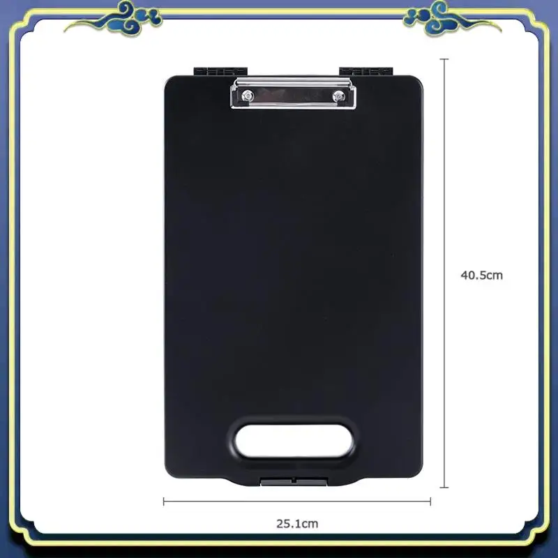 Portable A4 Plastic Storage Clipboard File Box Case Document File Folders Clipboard Portable Clipboard Storage Case