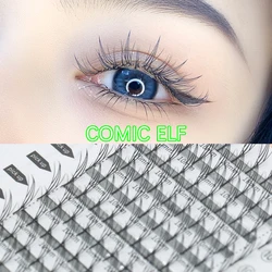 Comic Elf Shape Eyelashes Extensions Spire Shaped Bloom Eye Lashes Natural Soft DIY Premade Fan Lash Extensions