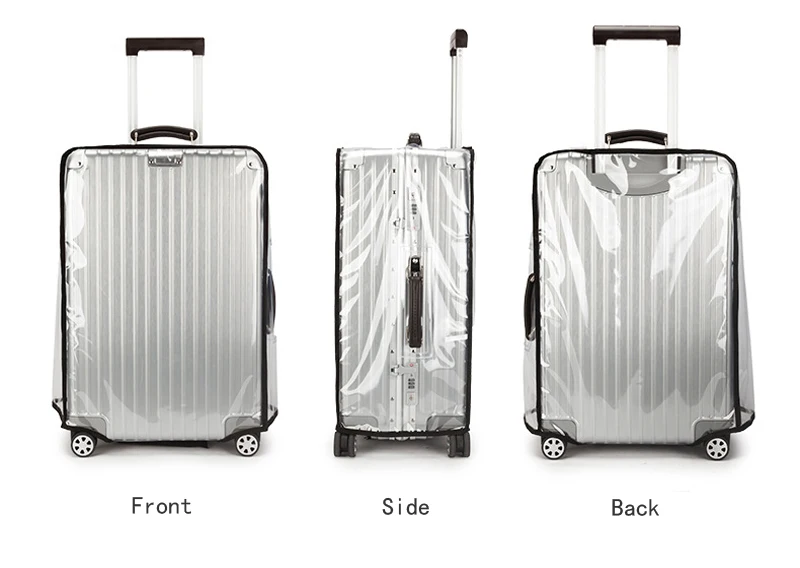 Housses de bagages en PVC transparent, housse de bagage étanche, housse anti-poussière pour valise à roulettes, accessoires de voyage