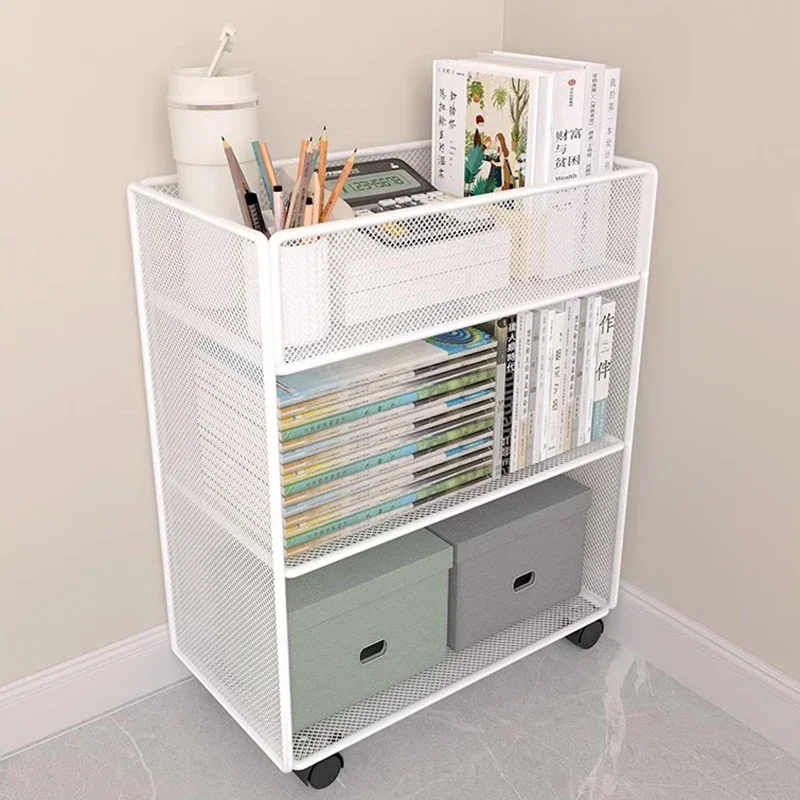 

Nordic Bookcase Mobile Display White Small Bookcase Bedside Sideboards Estante Para Livros Modern Furniture Livingroom