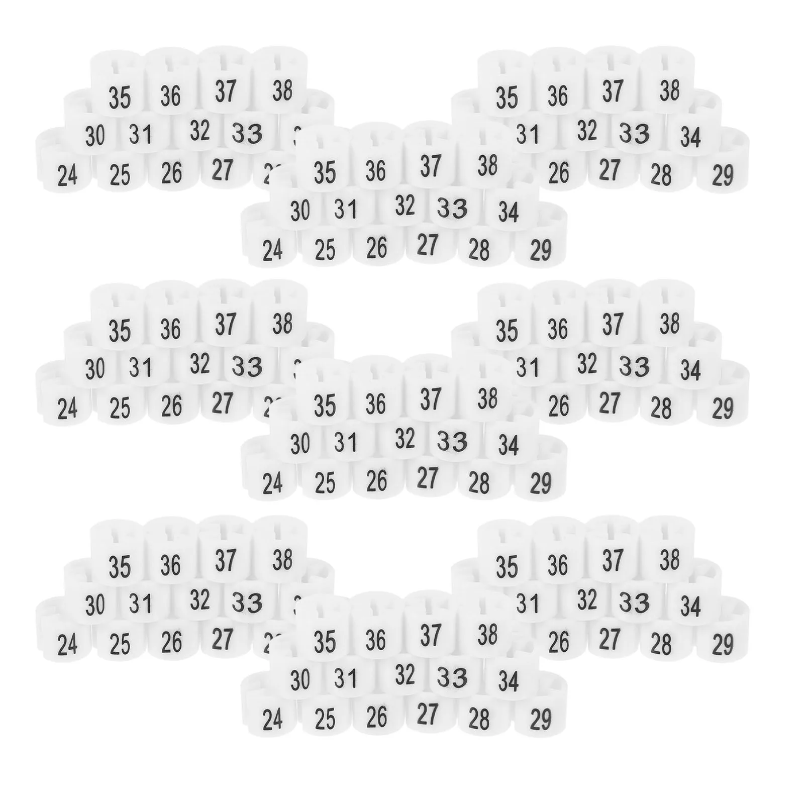 

150 Pcs Clothes Labels Coded Garment Clothing Size Markers Coat Colored Plastic Tags Rack Dividers