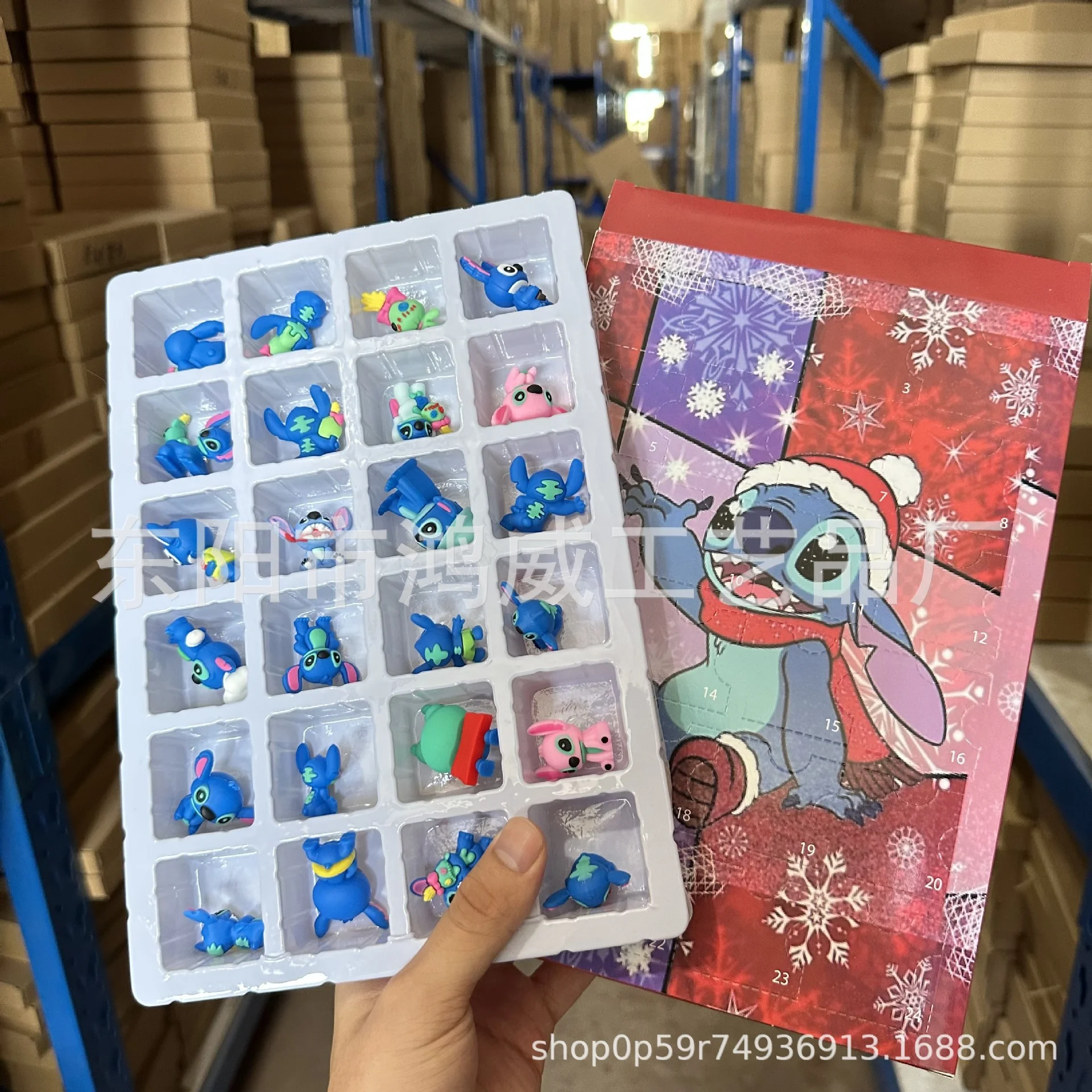 Stitch Christmas Advent Calendar Toy Figures Juguetes Navidad Surprise Gift for Children Trendy Blind Box