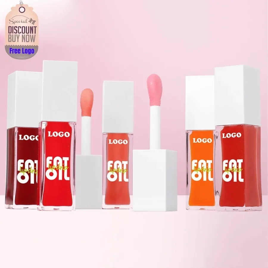 Custom 6colors Square Tube Lip Oil Moisturizing High-shinny Plumping Lightweight Non Stickup 6h Lastingnourishing Lipgloss Bulk