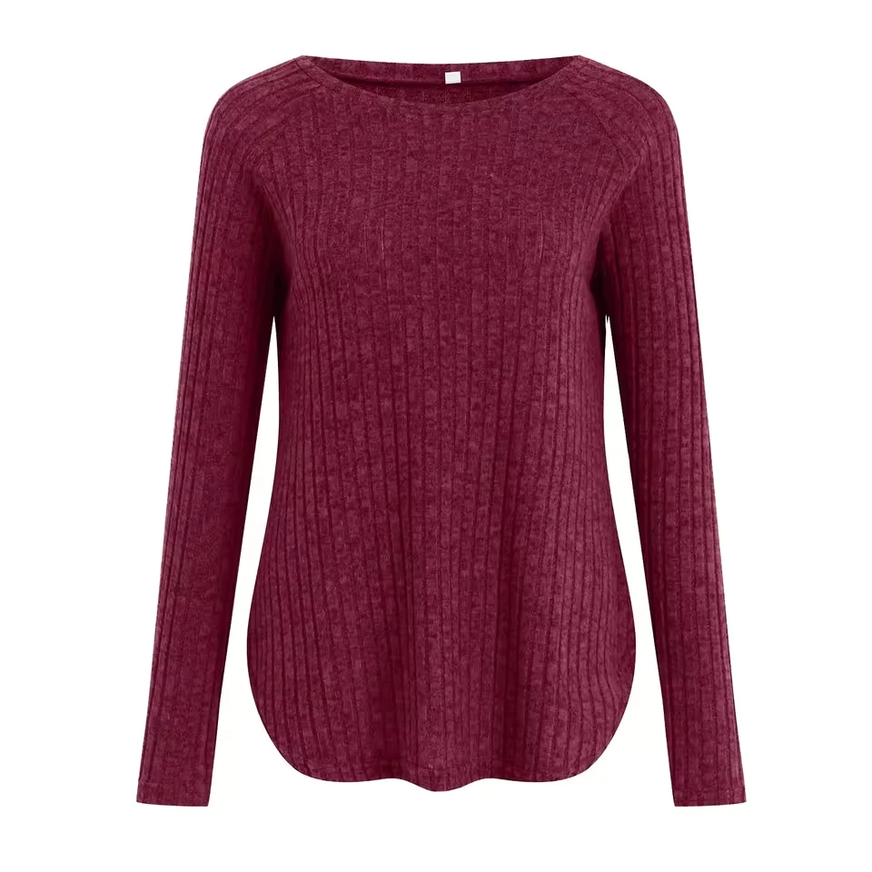 Womens Long Sleeve Shirts For Women Tunic Tops For Women Loose Fit Dressy Crew Neck Pullover Basic Sweaters For Women'S Sweater
