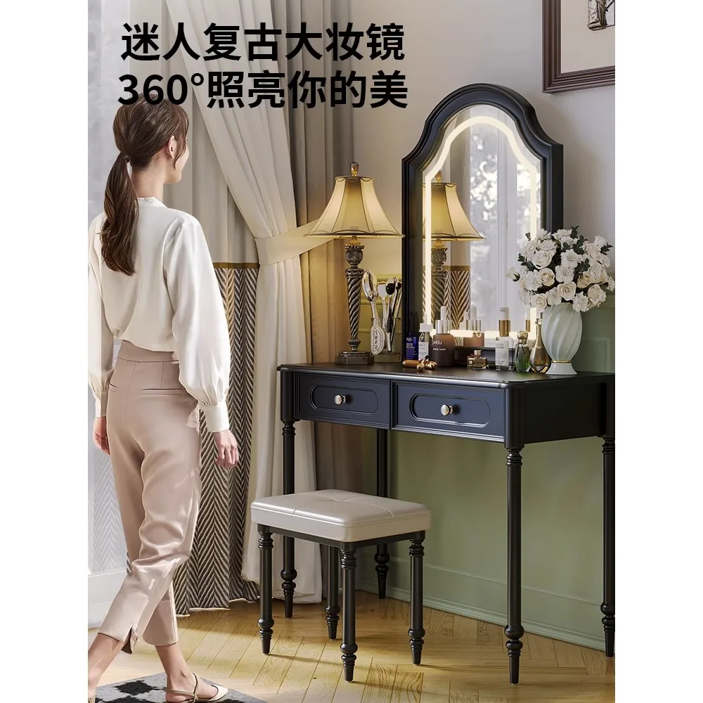 

All solid wood bedroom dresser makeup table master bedroom dresser table