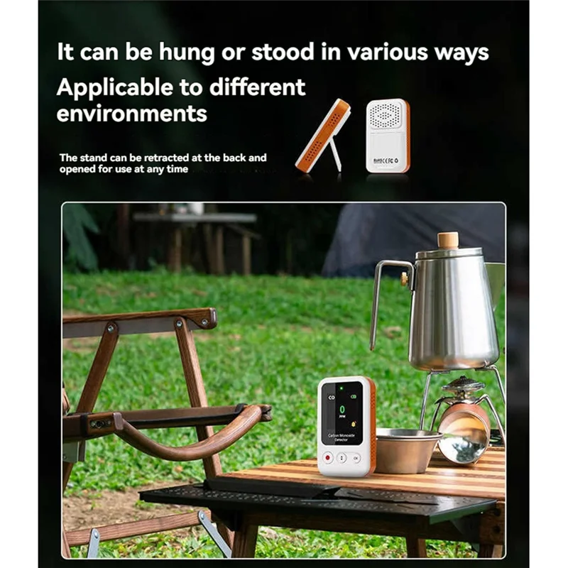 【الصقرة الأخيرة!】كاشف ثاني أكسيد الكربون أول أكسيد الكربون مع إنذار، كشف مستوى تركيز ثاني أكسيد الكربون المحمول