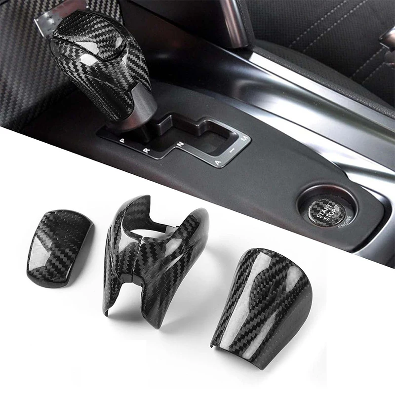 

For 2008-2016 Nissan GTR R35 Real Carbon Fiber Car Central Control Gear Shift Knob Handle Head Cover Sticker Accessories