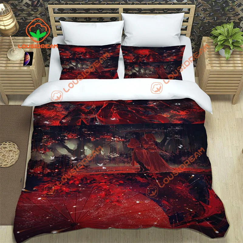 Heaven official’s blessing Duvet Cover Three Piece BL Anime Bedding Set  Double Bed Popular Comics single bed pillowcase