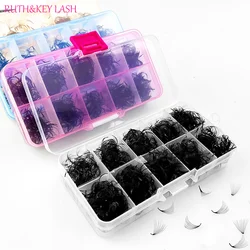 2000 Fans Promade Lashes Velvet  Handmade Natural Soft Matte 0.05 0.07 8-15 Mixed Fluffy Loose Fans Fake False Eyelash Extension