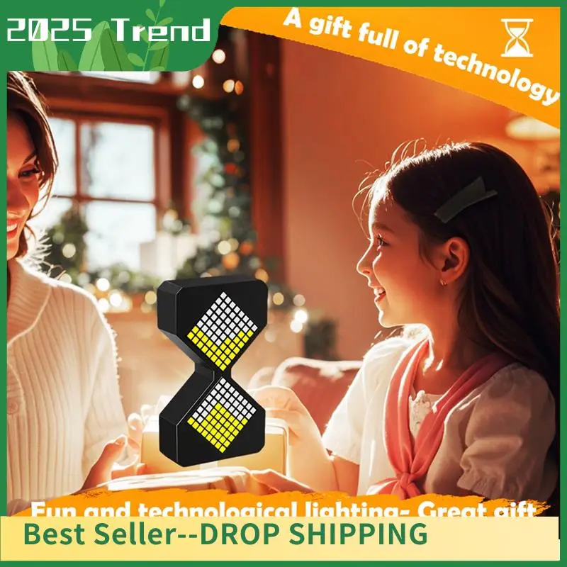 AD33 HOT Dynamic Cube LED Digital Hourglass Night Light With Gravity Timer - Perfect For Sleep Enhancement