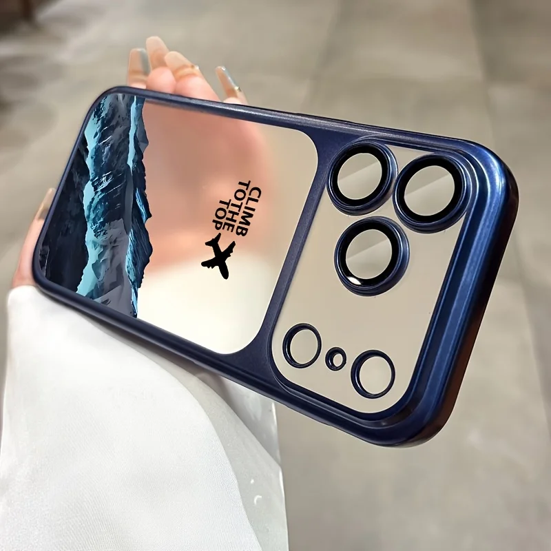 

Snow Mountain Aircraft PC Matte Plated Case Suitable for iPhone 17 16 15 14 13 12 11 Pro/Max/Plus Anti Drop and Anti Shock