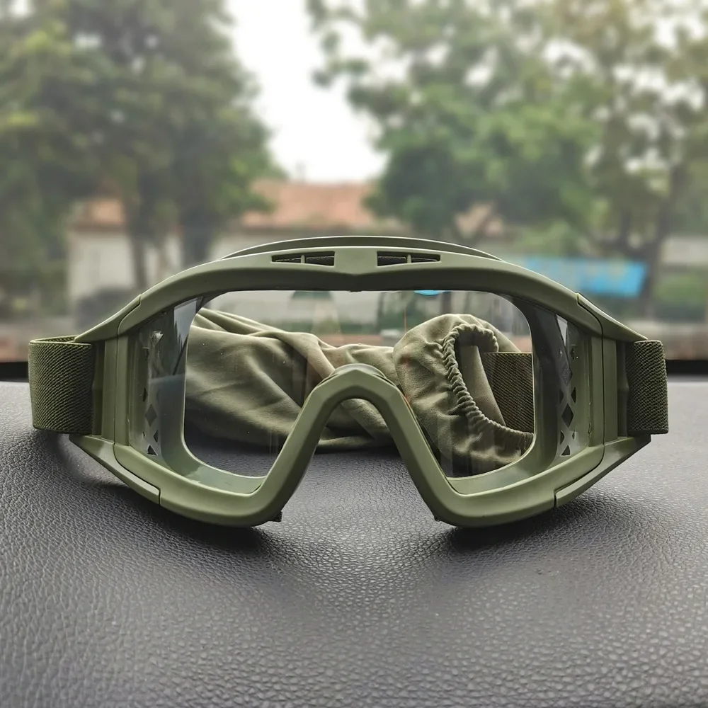 Outdoor Tactical Glasses Desert Locust Military Fan Goggles Dustproof Shooting Motorcycle CS Anti Impact Sports Glasses