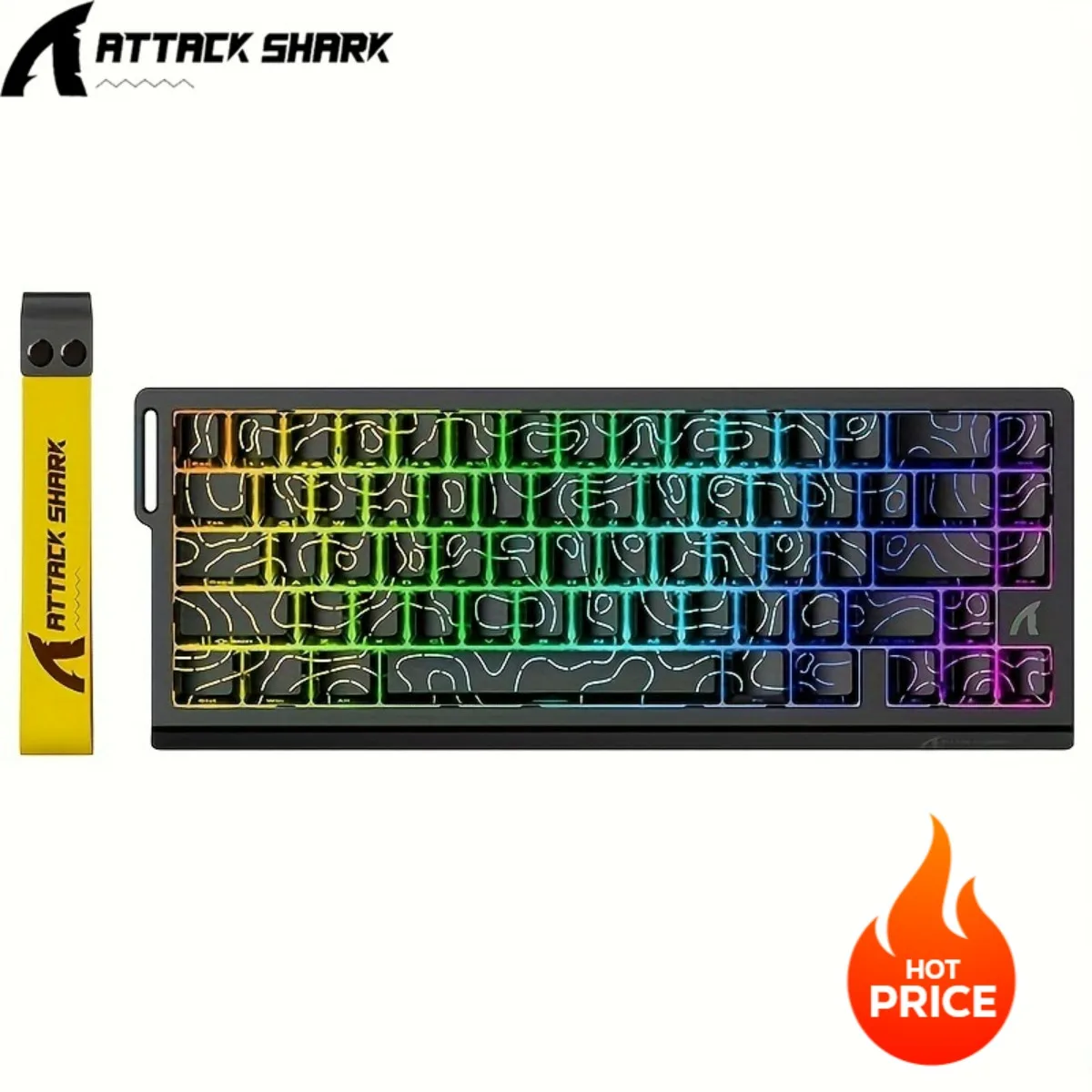 Kabelgebundene magnetische Gaming-Tastatur ATTACK SHARK X68HE Mechanisch für Pro Gaming 0,01 mm
