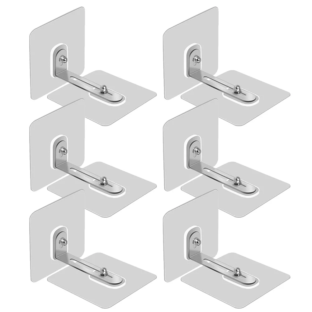 

6pcs Fixed Tape Lock Clasp Adhesive Anti Tip Furniture Anchors For Baby Proofing Bookcase Cabinet Wall Mount No Drill Child