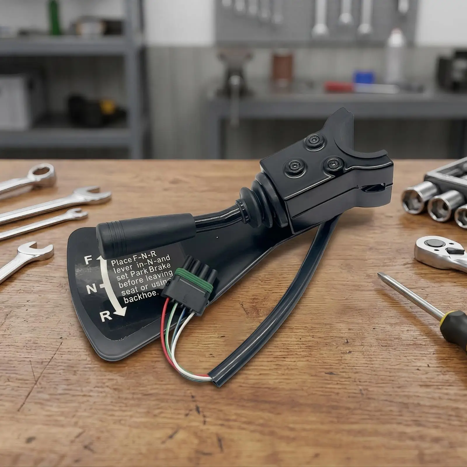 Ribbed Grip F-N-R Switch Controller | Compact Angled Body, Combination Switch with Wiring wire, for Heavy Equipment
