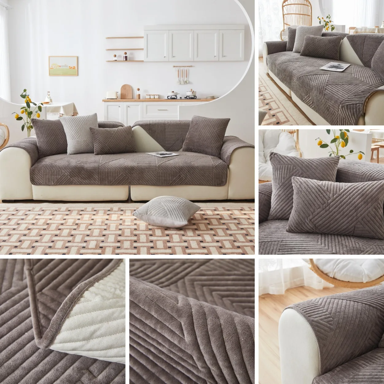 Kristall Samt Sofa Abdeckung Haustier Hund Kind Matte Sessel Möbel Schutz Rutschfeste Moderne Couch Abdeckungen Schonbezüge für Wohnzimmer – Detail 7