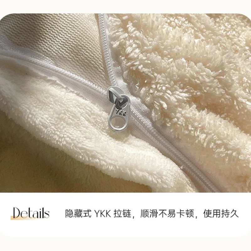 Cloud 3D Milk Velvet Four Piece Set Solid Color Autumn and Winter Thick Warm Coral Fleece Sheet Cream Style Household Products