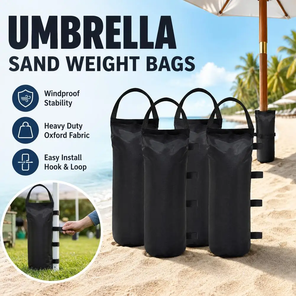 4Pcs Camping Outdoor Tent Foot Sandbags Garden Gazebo Foot Leg Fixing Equipment 420D Oxford Fabric Waterproof Camping Equipment