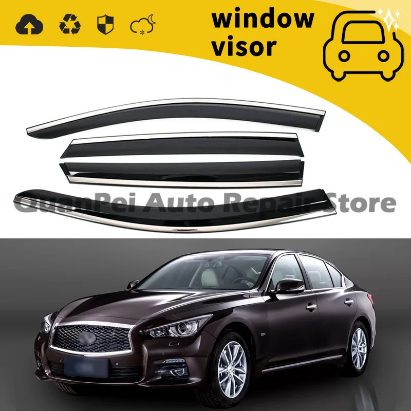 Well-made rain guards For Infiniti Q50 Q50S 2016,original match anti deform,durable for window protection & decoration