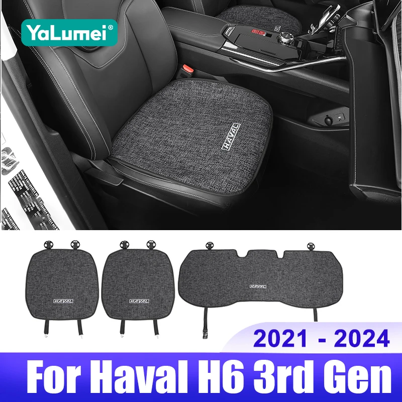 

For Haval H6 3rd Gen 2021 2022 2023 2024 Ice Silk Breathable Sweatproof Cushion Covers Four Seasons Seat Pad Accessories