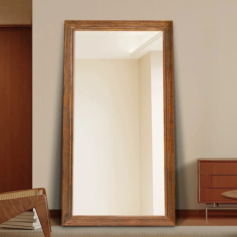 Full Body Aesthetic Mirror Luxury Modern Long Nordic Girls Living Room Makeup Mirror Funky Vintage Spiegel Wand Home Decorations