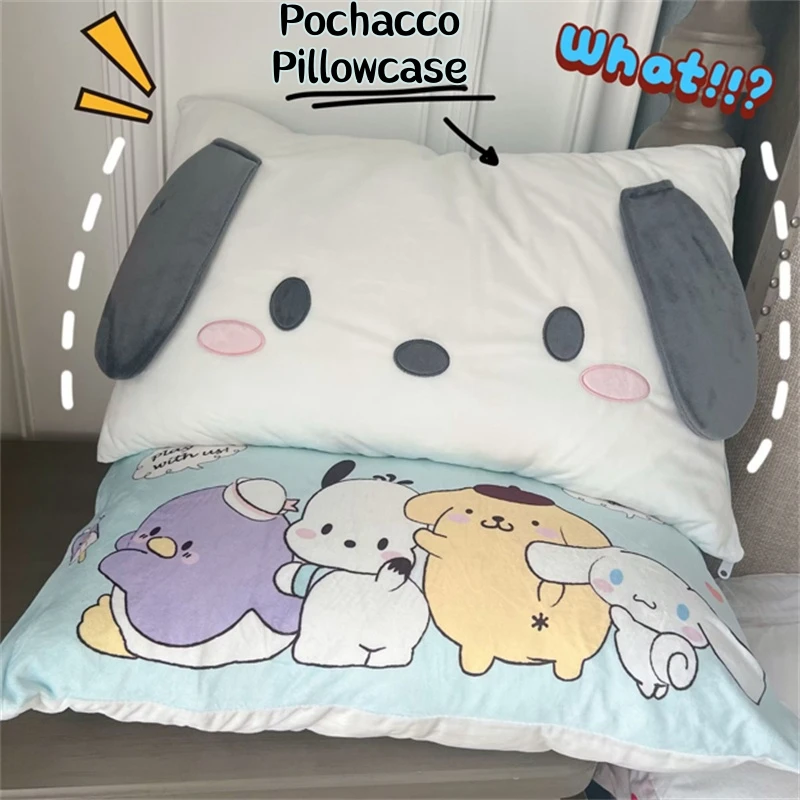 

Sanrio Cute Pochacco Pillowcase Lovely Sofa Bedroom Home Decor Pillow Case Japanese Style Dog Pillow Cover Gifts