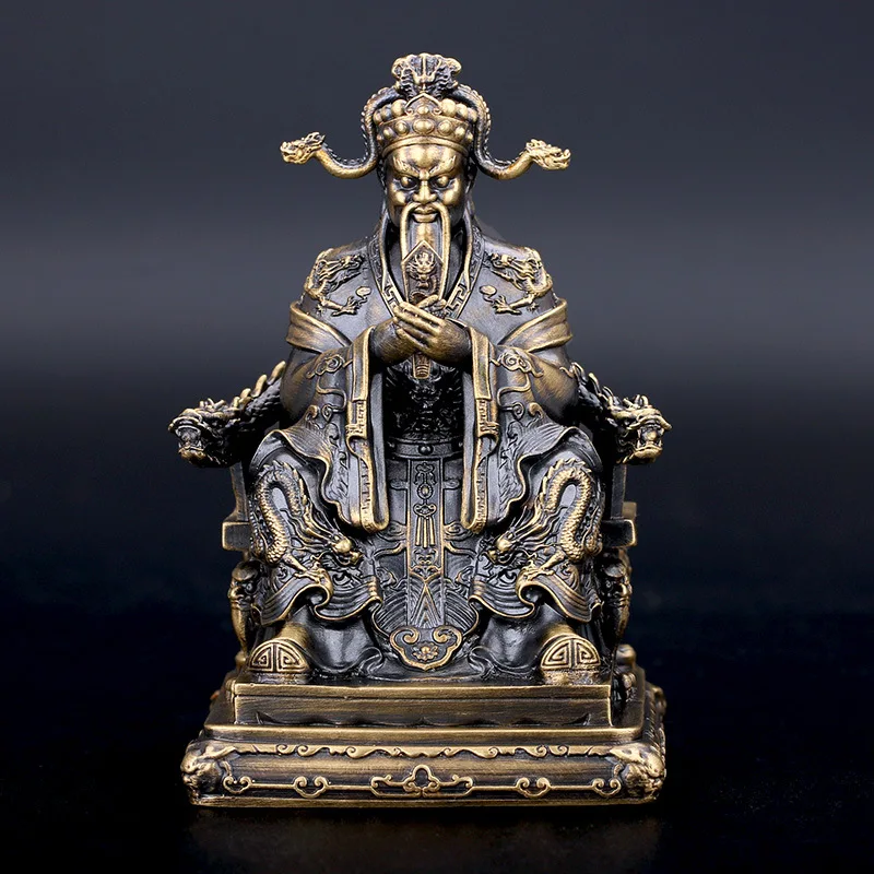 Wutai Mountain Guangji Dragon King Bodhisattva Dragon Fifth Master Pure Brass Buddha Statue Home Decorative Black Dragon Lord
