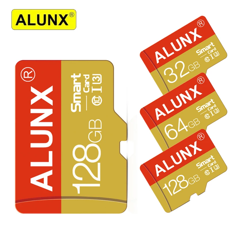 ALUNX 마이크로 TF SD 카드, 128GB, 100%, 정품 64GB, 32GB, 16GB, 8G 메모리 카드, 플래시 클래스 10 지지대 휴대폰 UAV etc 카드 리더