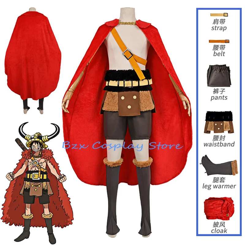 elbaf-arc-luffy-cosplay-2026-anime-costume-man-woman-red-cloak-uniform-outfit-suit-halloween-party-role-play-clothing