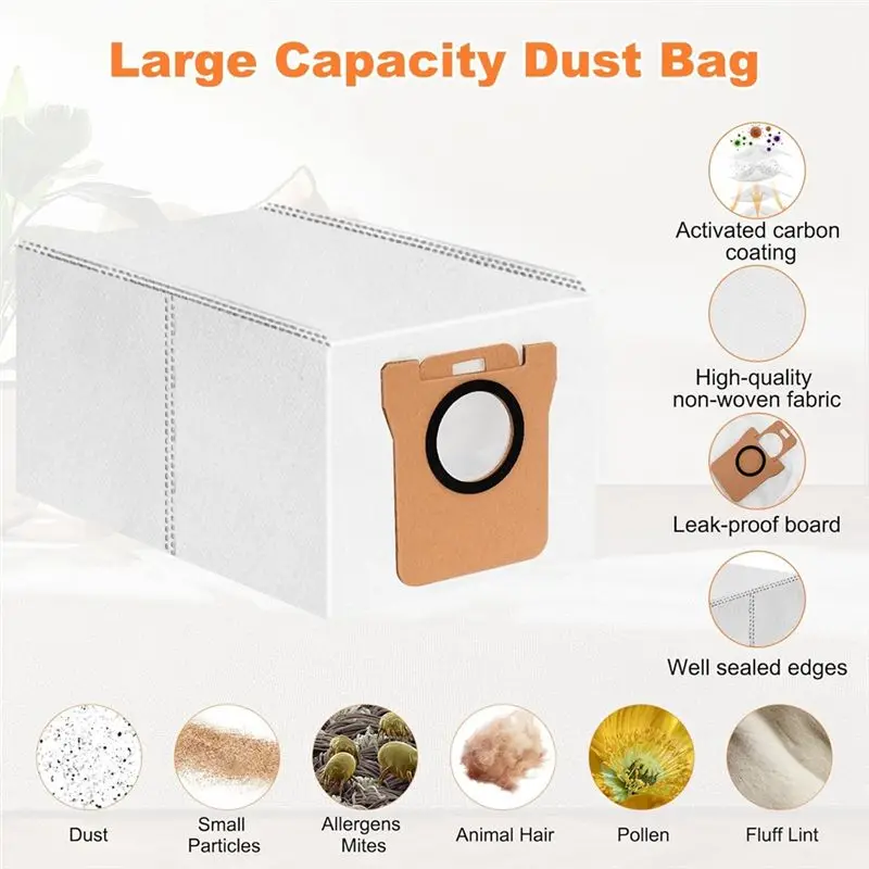 SOFT-For X20+ Robot Vacuum Cleaner Main Side Brush Hepa Filter Mop Cloth Dust Bags Replacement Parts