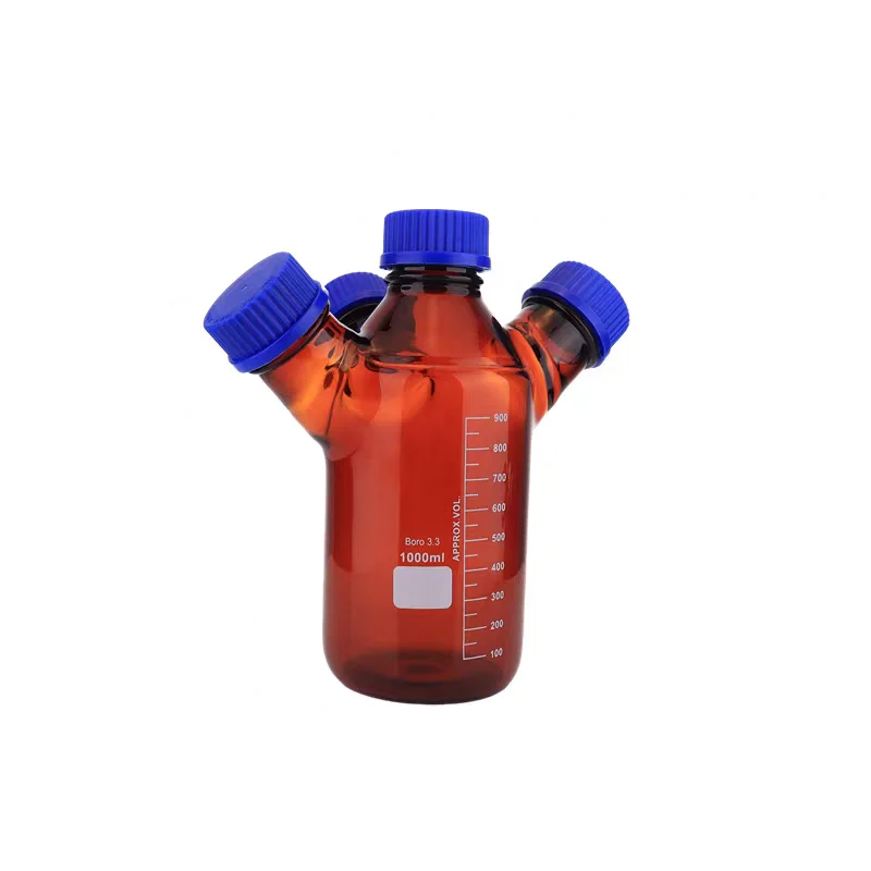 250-2000ml-gl45-multi-neck-brown-reagent-bottle-high-borosilicate-glass-hplc-mobile-phase-solvent-storage-bottle