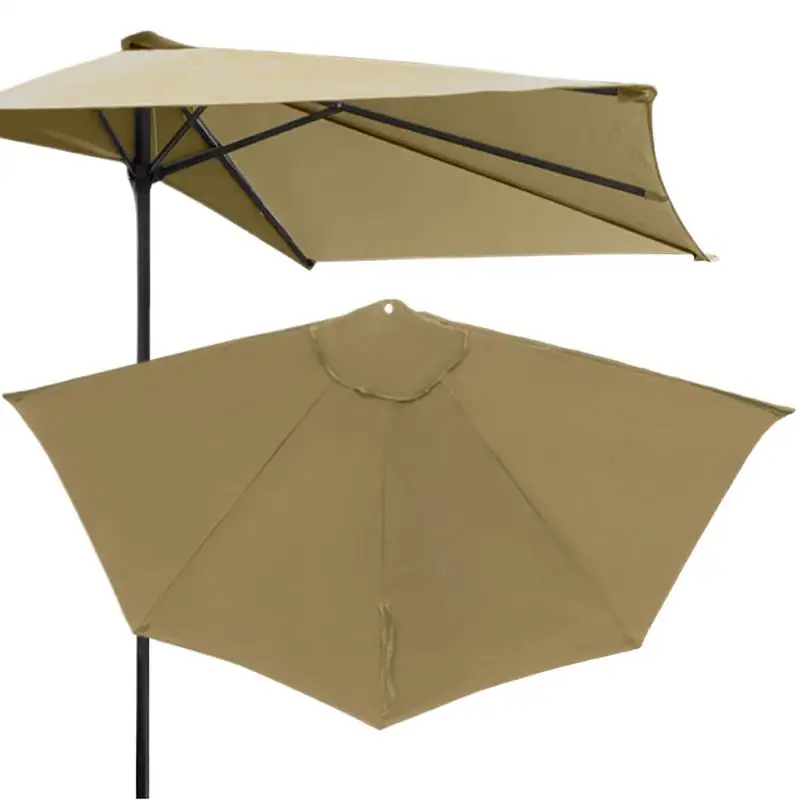 9Ft Replacement Umbrella Surface for Half Round Outdoor Patio Wall Umbrella, Polyester Sunshade Umbrella Cloth