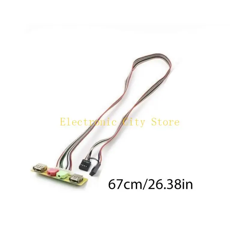 PC Computer Contable Contains Case Front Panel USB 3,5 mm PRZEDNIE USB2.0 WKRÓT KOŃCOWY PRZEDSTAWY MIKROFONY Kabel słuchawkowy