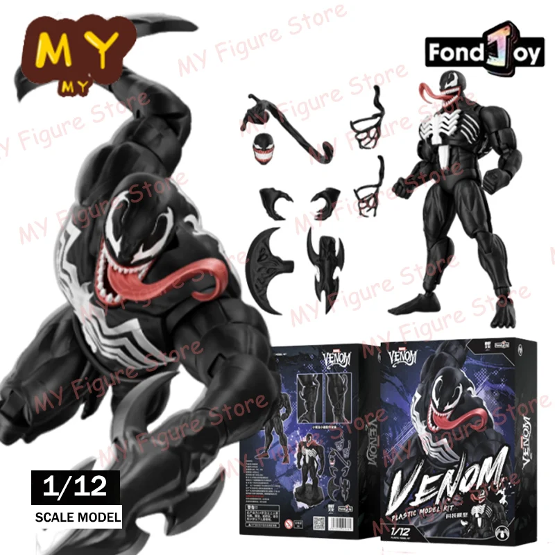 

New Original Fondjoy Venom Action Figure 1/12 Venom Model Kit Assembly Infinity Saga ABS Joint Movable Kid Toy Gift