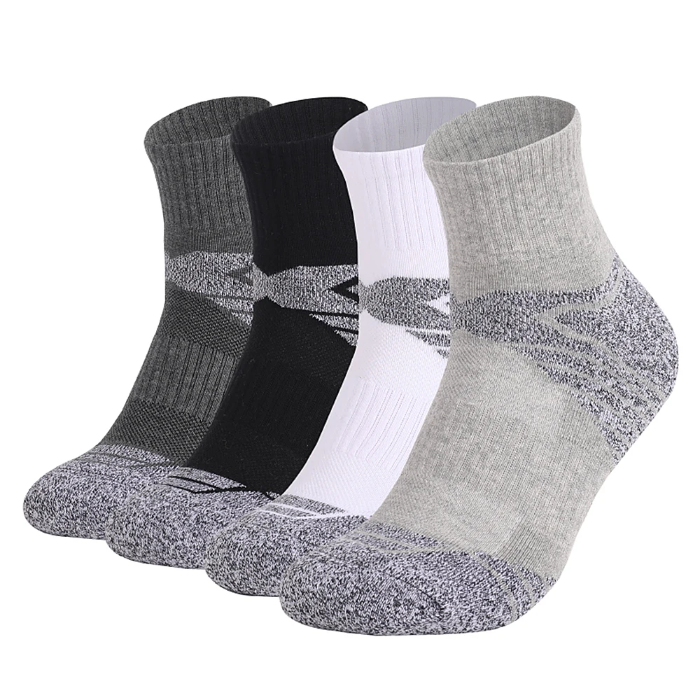 Men 3 Pairs Athletic Cotton Socks Outdoor Sports Casual Crew Socks for Hiking Trekking Walking athletic cotton socks