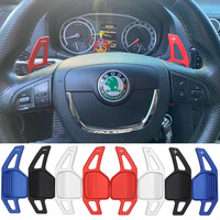 For Skoda Octavia A5 MK2 1Z VRS Combi RS Superb 2009-2012 Car Steering Wheel Shift Paddle Extension Shifters DSG Gear Stickers