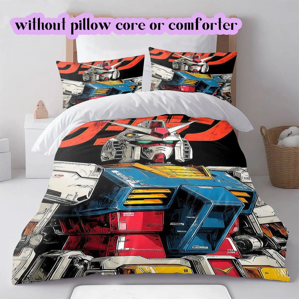 Newtype Comfort Gundam Universe Printed Duvet Cover and Bedding Set, Various Sizes
