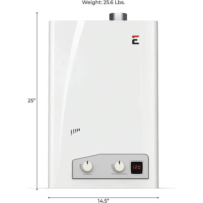 Eccotemp FVI12-LP Liquid Propane Gas Tankless Water Heaters, White