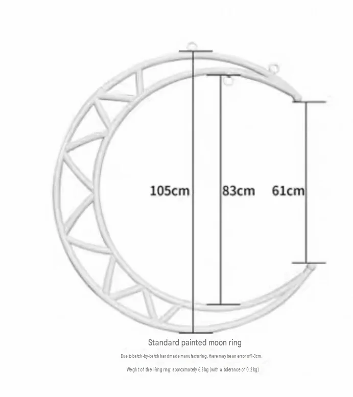 Hoop Aerial Yoga Hoop 35inch/90cm*2.5cm Acrobatics Circus Performance Moon Hoop