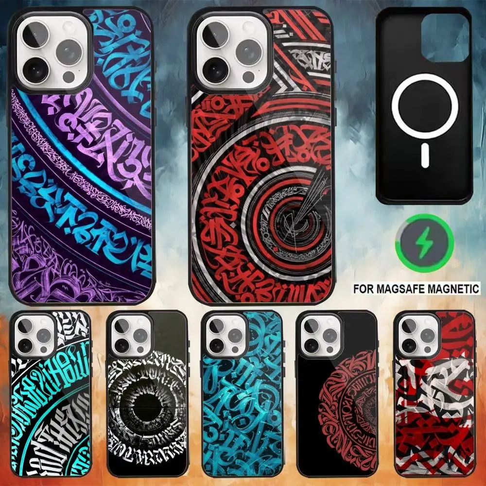 

P-Pokras Lampas Art Graffiti Phone Case For iPhone17,16,15,14,13,12,11 Plus,Pro Max Magnetic For Magsafe Wireless Charging