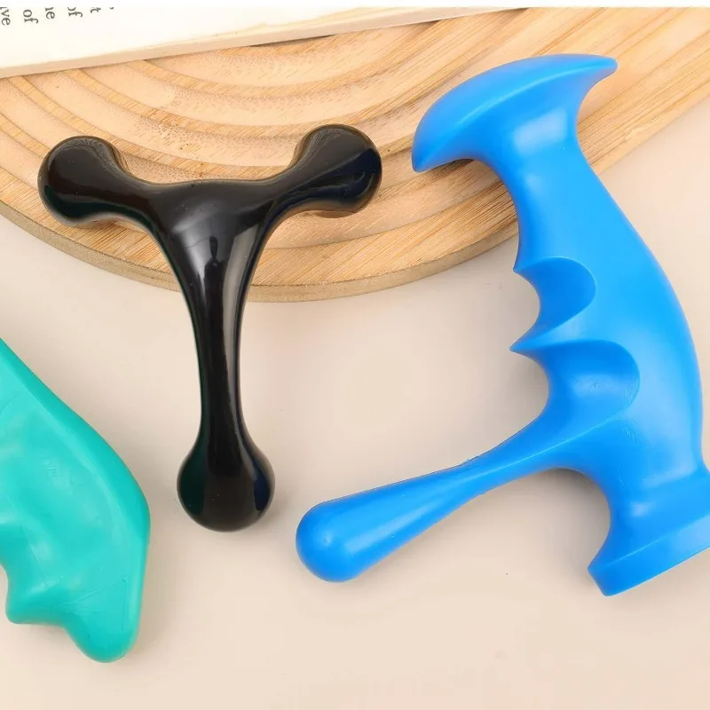 الإبهام التوقف جهاز تدليك ضغط الاصبع الصحافة الزناد نقطة T-شكل مدلك الجسم اليد القدم العميق استرخاء تخفيف التعب أداة