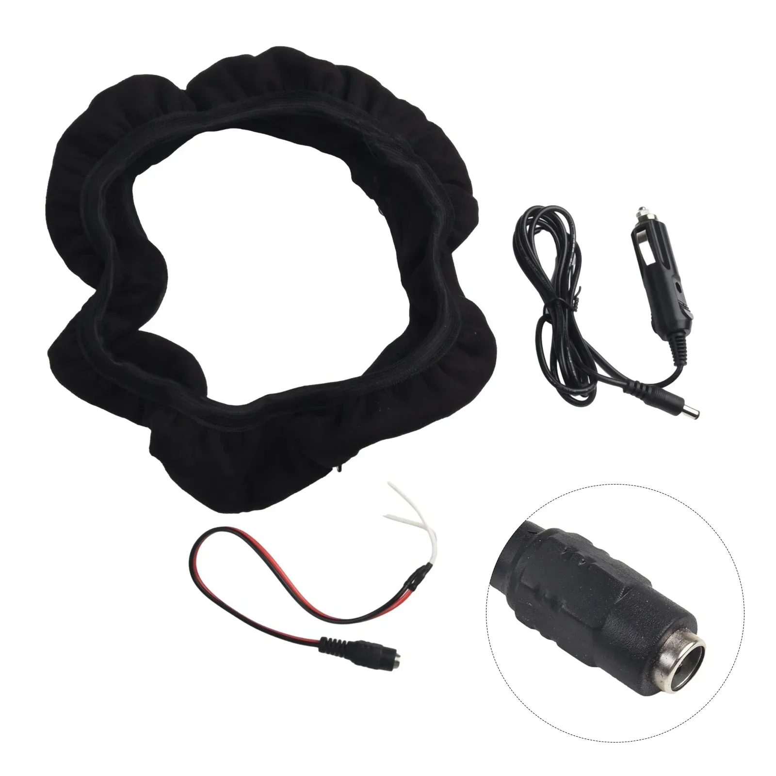 Winter Car Heated Steering Wheel Cover DIY Kit Auto Heater Pad Universal Round Switch Hand Warmer Accessories For Car SUV Sedan