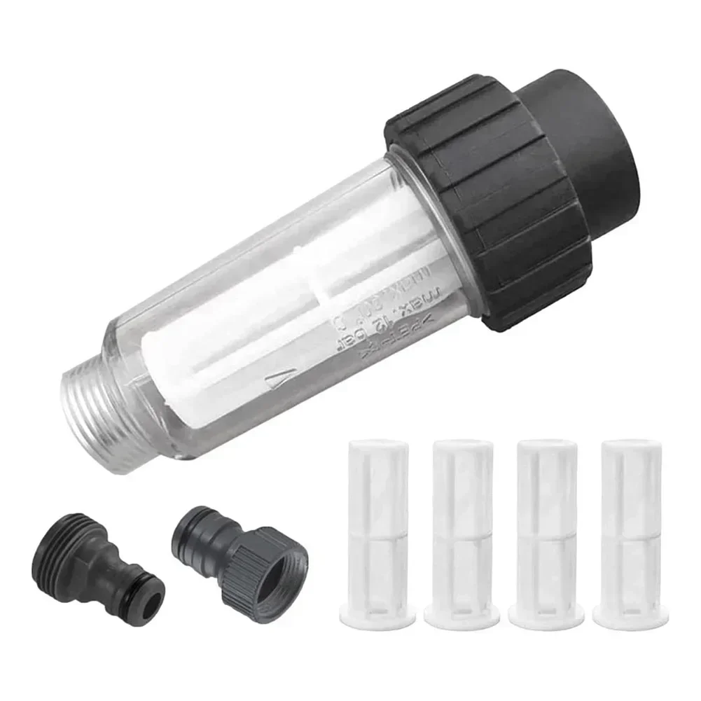 High Flow Water Filter Adapter Kit Removable For Pressure Washer Garden Hose Fitting Home DIY Garden Power Equipment Accessories