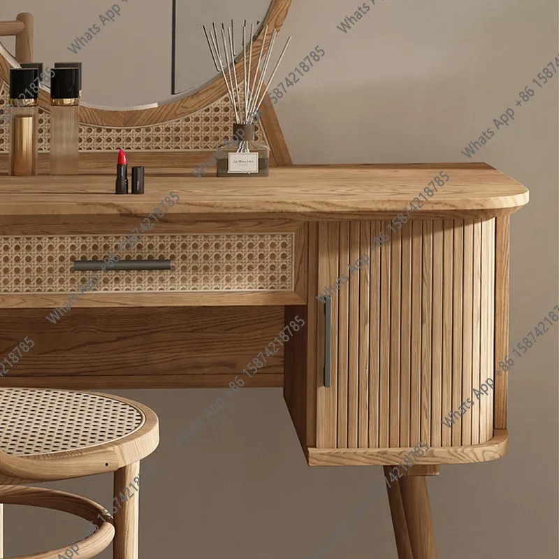 

Bn Medieval Girls Woman Dresser Drawers Bedroom Vanity Makeup Table Small Mirror Apartment Integrated Stool Penteadeira Furnitur