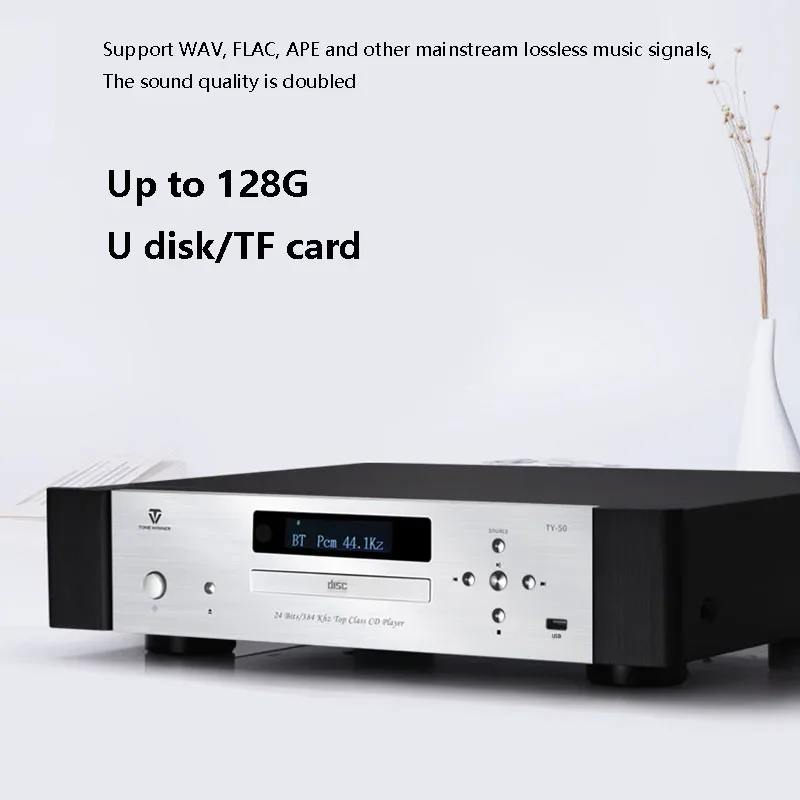 Carro-chefe totalmente balanceado hifi cd player ad1955 + opa1656 bluetooth 5.0 usb tf cartão sem perdas ler música turntable para audiófilos