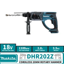 Makita DHR202Z Cordless 20mm Rotary Hammer SDS-Plus 18V Lithium Power Tools 2.8J