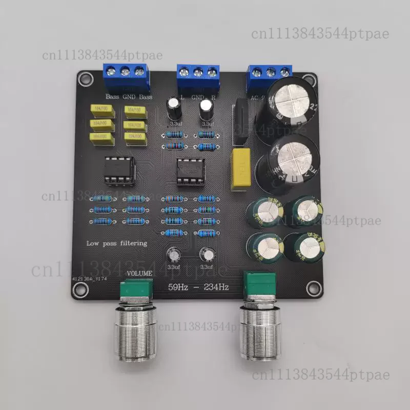Continuously adjustable low-pass filter ne5532 dual-chip subwoofer crossover board, subwoofer preamp crossover