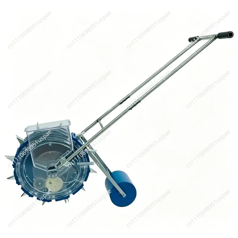 Manual Seeder 12 Nozzles Walk Behind Garden Seeder Roller Small Rice Seedefor Lawn Farm Agricultural Planting
