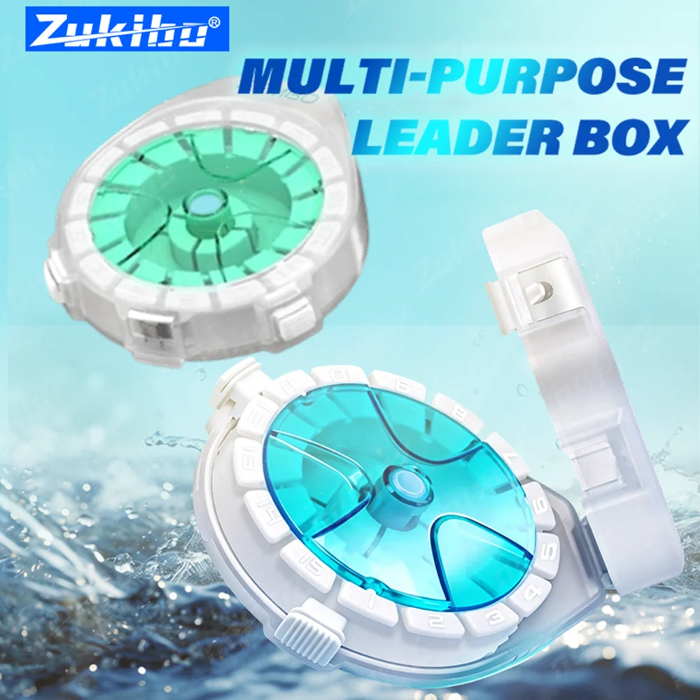 ZUKIBO Carbon-Angelschnur-Spulenbox, Multifunktions-Wickelbrett mit Anti-Rücklauf-Funktion, integriertem Cutter, abnehmbares, tragbares Werkzeug
